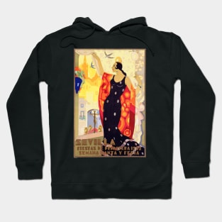 Sevilla - Seville, Spain Poster for the 1932  Holy Week Spring Festival Hoodie